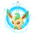 Pokemon Center Leafeon Plush Poke Doll Key Chain