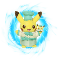 Pokemon Pikachu Café Plush Green Limited Edition